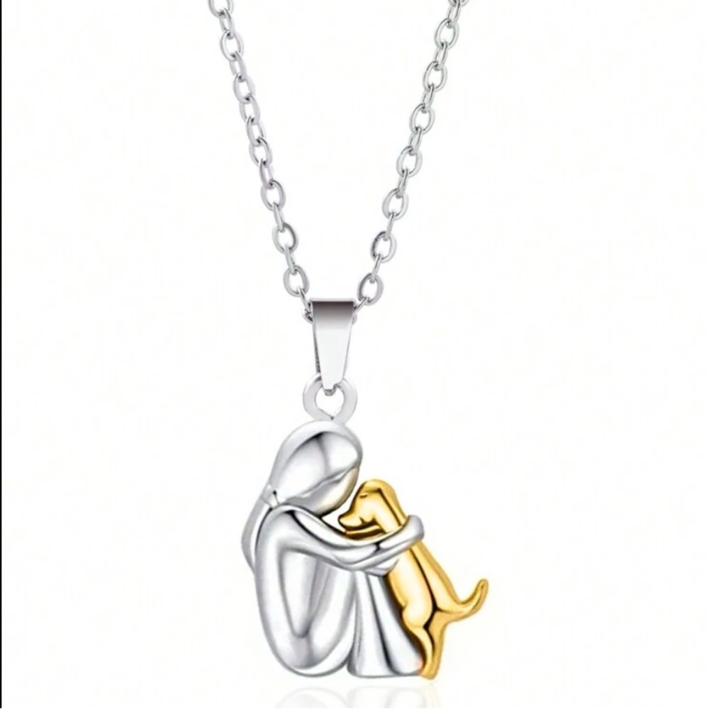 Embracing Dog Necklace - Picture 3 of 6
